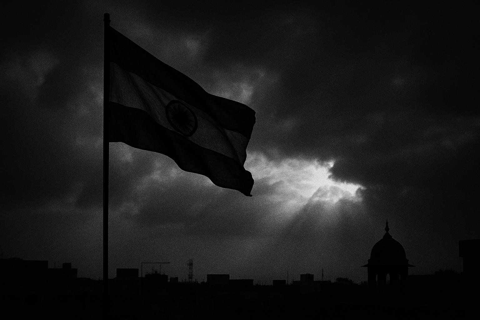 Grayscale editorial illustration: ચાંદીપુરા માટે કેન્દ્રનું રાષ્ટ્રીય સંયુક્ત પ્રતિસાદ, ગુજરાત અને રાજસ્થાનમાં ક્વિક કૉઓર્ડિનેશનનો કસાવો